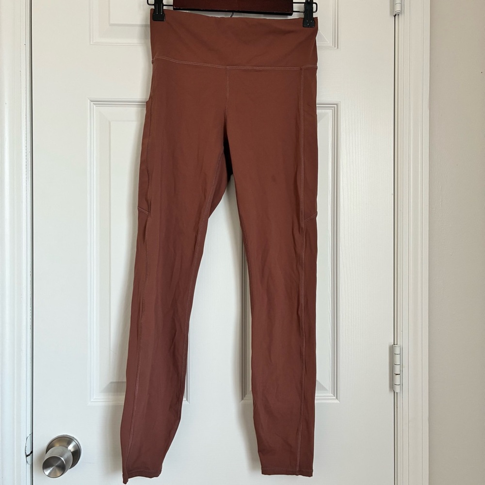 Vuori Leggings Brown Sandstone Exercise Workout Tan Style VW429